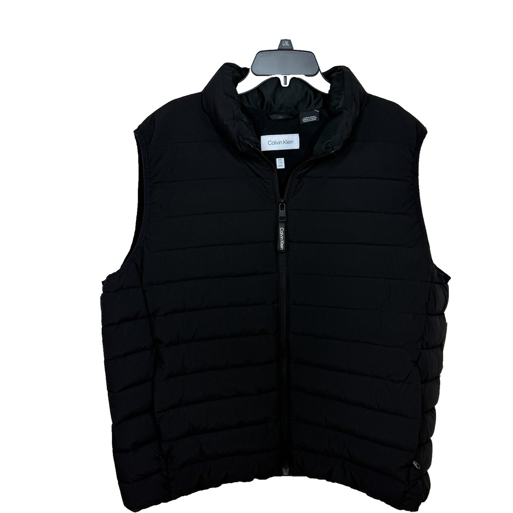 Calvin Klein Men's Infinite‎ Stretch Puffer Vest Sz XXL Zip Black MRSP $150 New